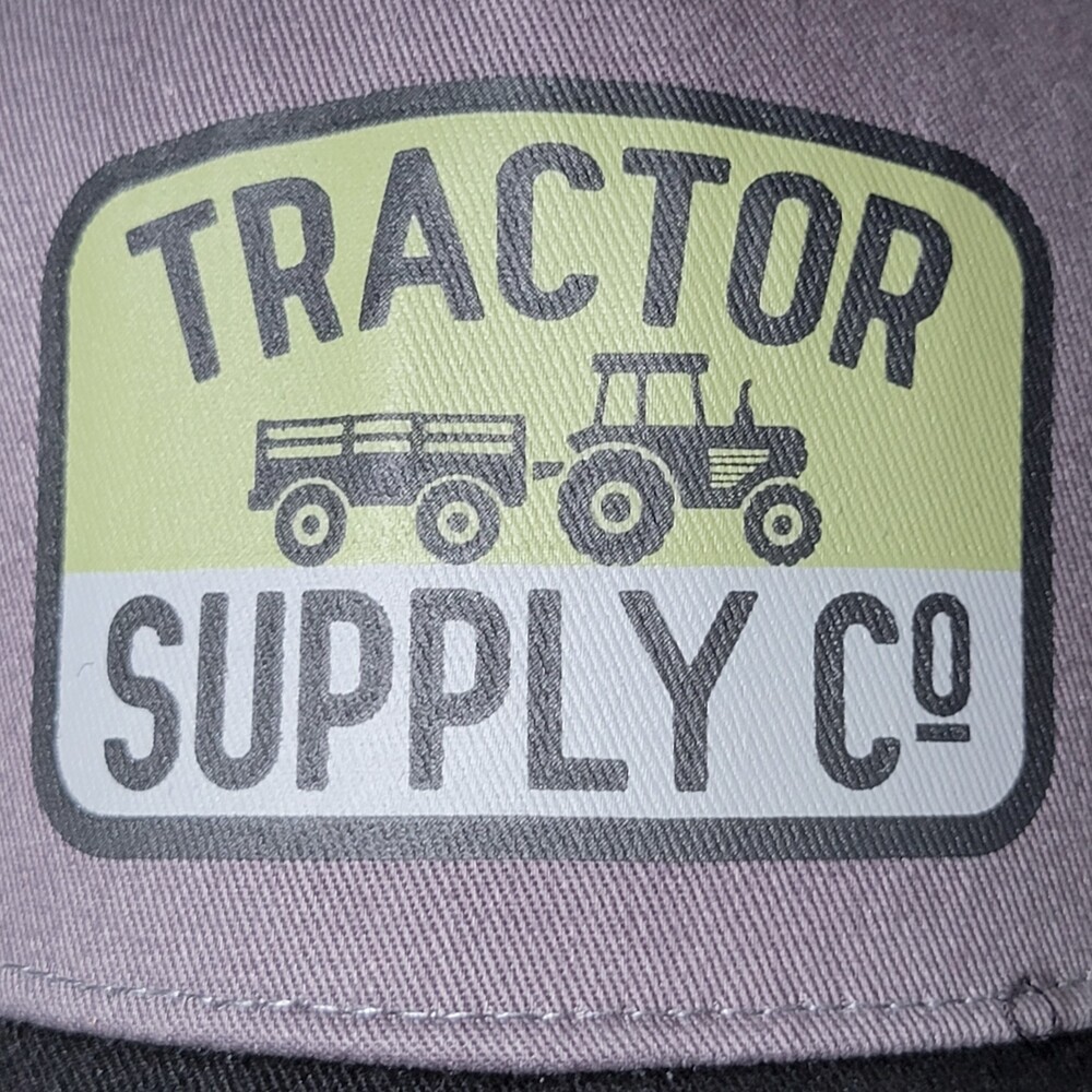 Tractor Supply Co Trucker Hat Black & Grey Classic Logo Snap Back